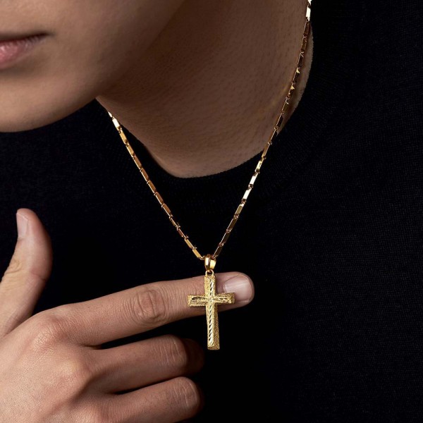 사선 컷 십자가 메달 목걸이 요약정보 및 구매